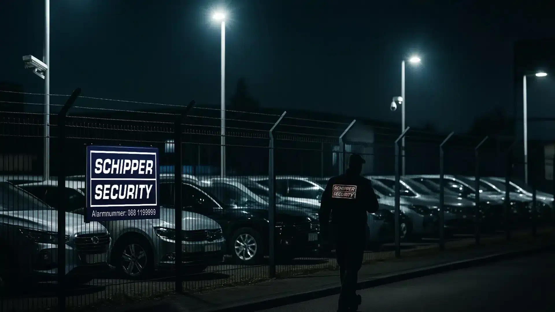 Automotive beveiliging: Schipper Security beveiligt autodealers, garages en wagenparken met camera’s, terreinverlichting, hekwerk en professionele surveillance